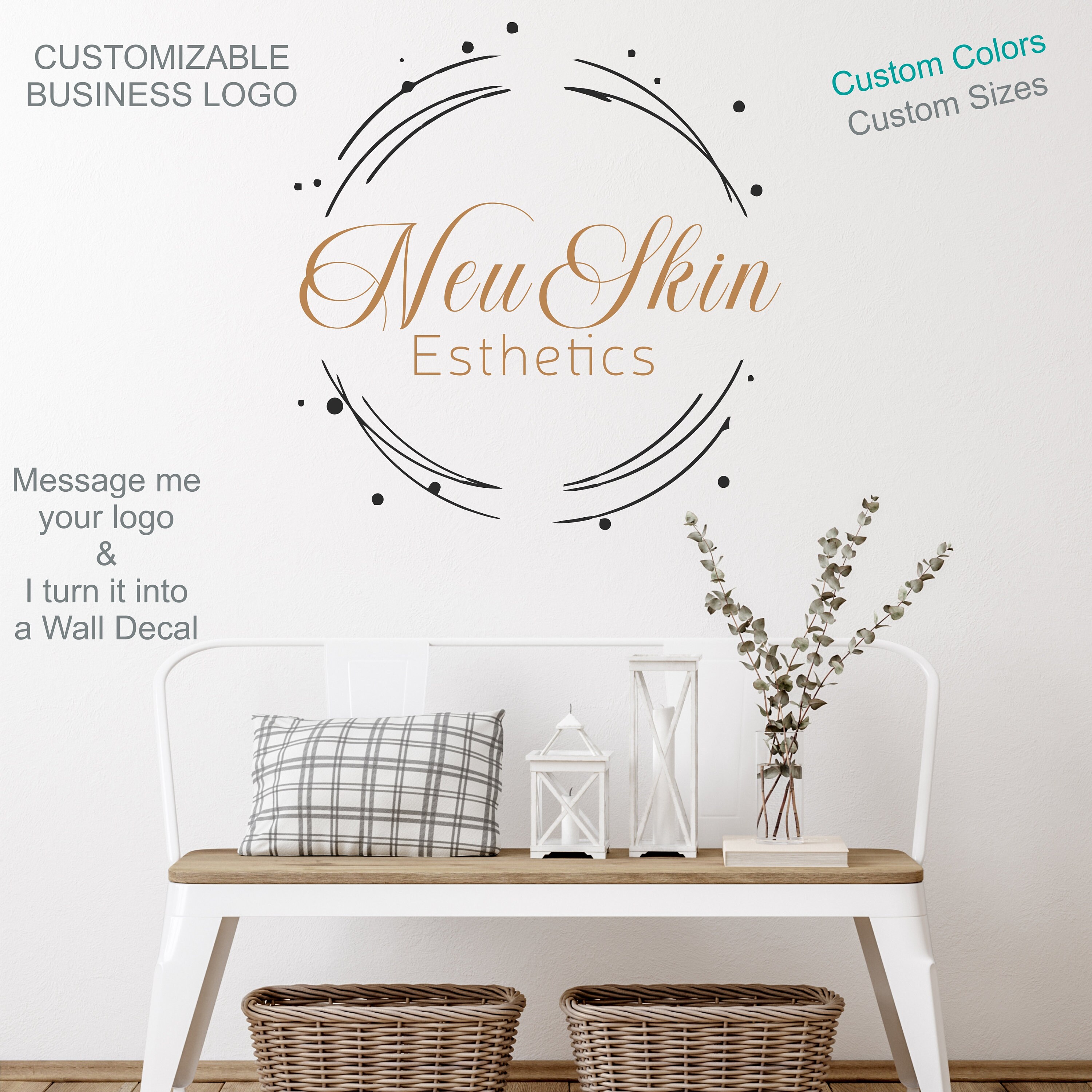 Business Name Wall Decal Custom Business Logo Vinyl Wall Etsy UK