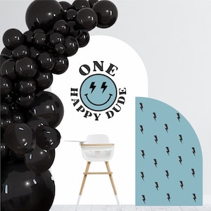 One Happy Dude Birthday Party - First Birthday Decal - Birthday Party Backdrop - Happy 1st Birthday for Balloon Arch - Happy One Theme