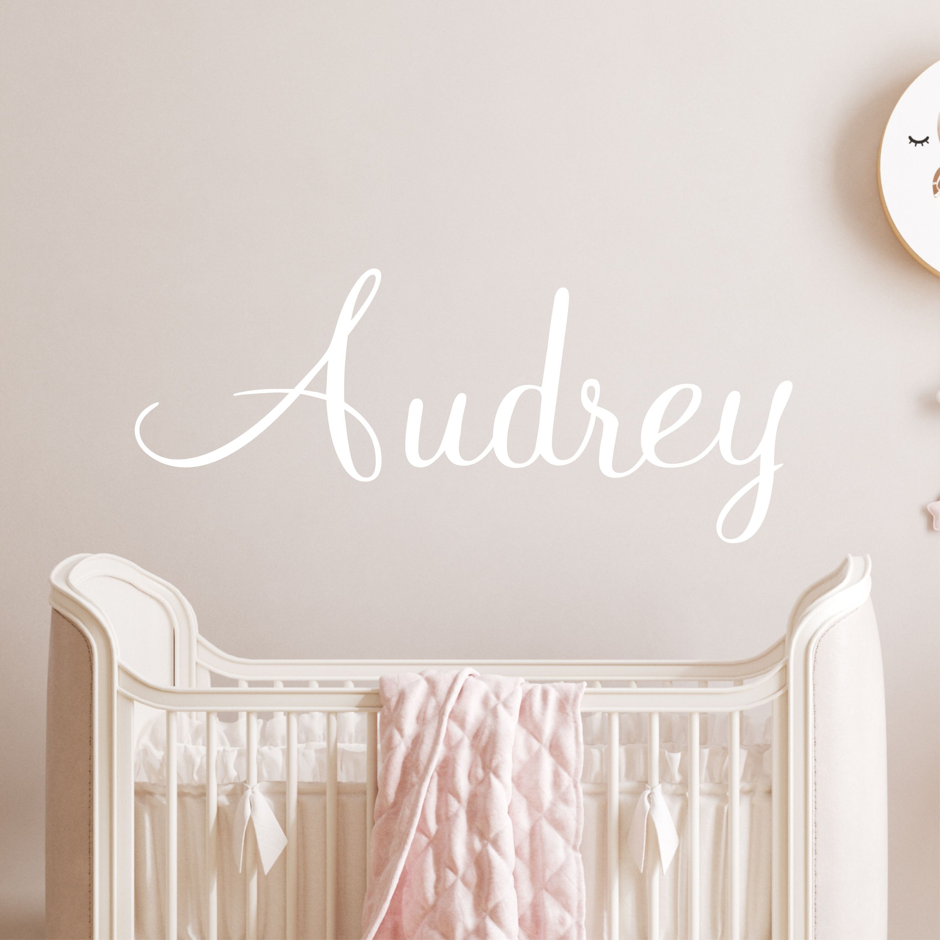 Personalized Wall Decal Girl Name Wall Decal Nursery Wall Decal ...