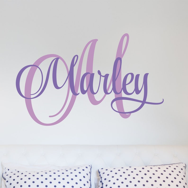 Girls Name Wall Decal Girls Name Decal Girls Bedroom Name Etsy