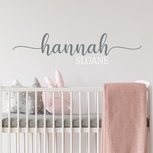 Personalized Wall Decal Girl Name Wall Decal Nursery Wall Etsy
