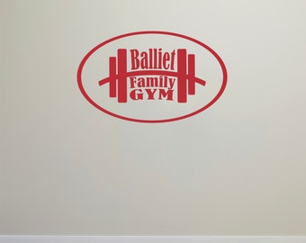 Personalized Gym Wall Decal Sticker