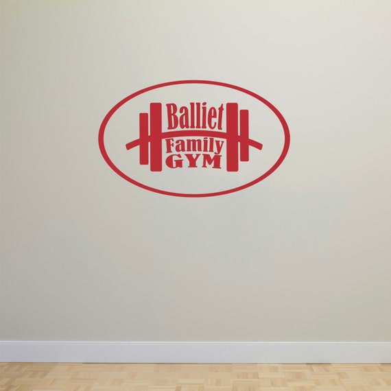 Personalized Gym Wall Decal Sticker Etsy