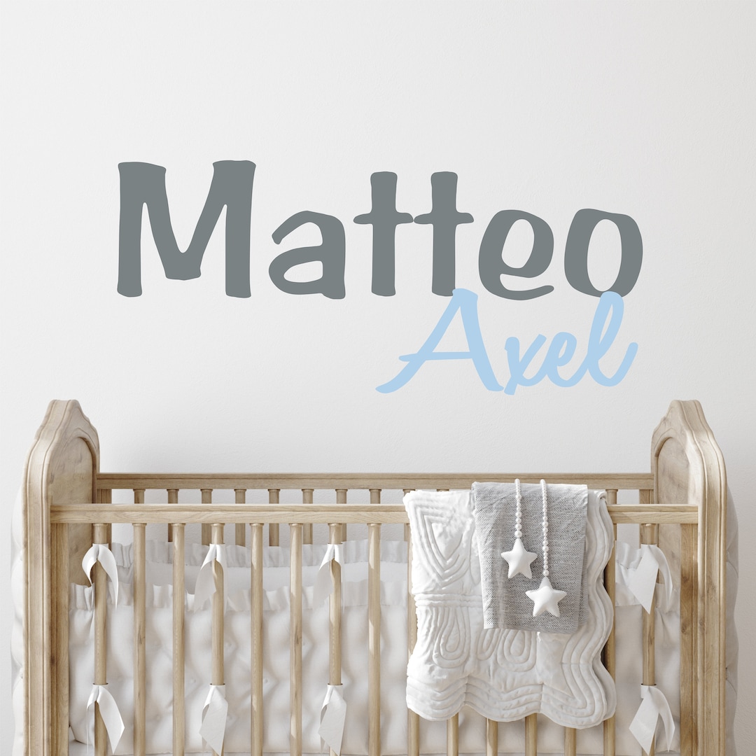Personalized Wall Decal Boy Name Wall Decal Nursery Wall Decal ...