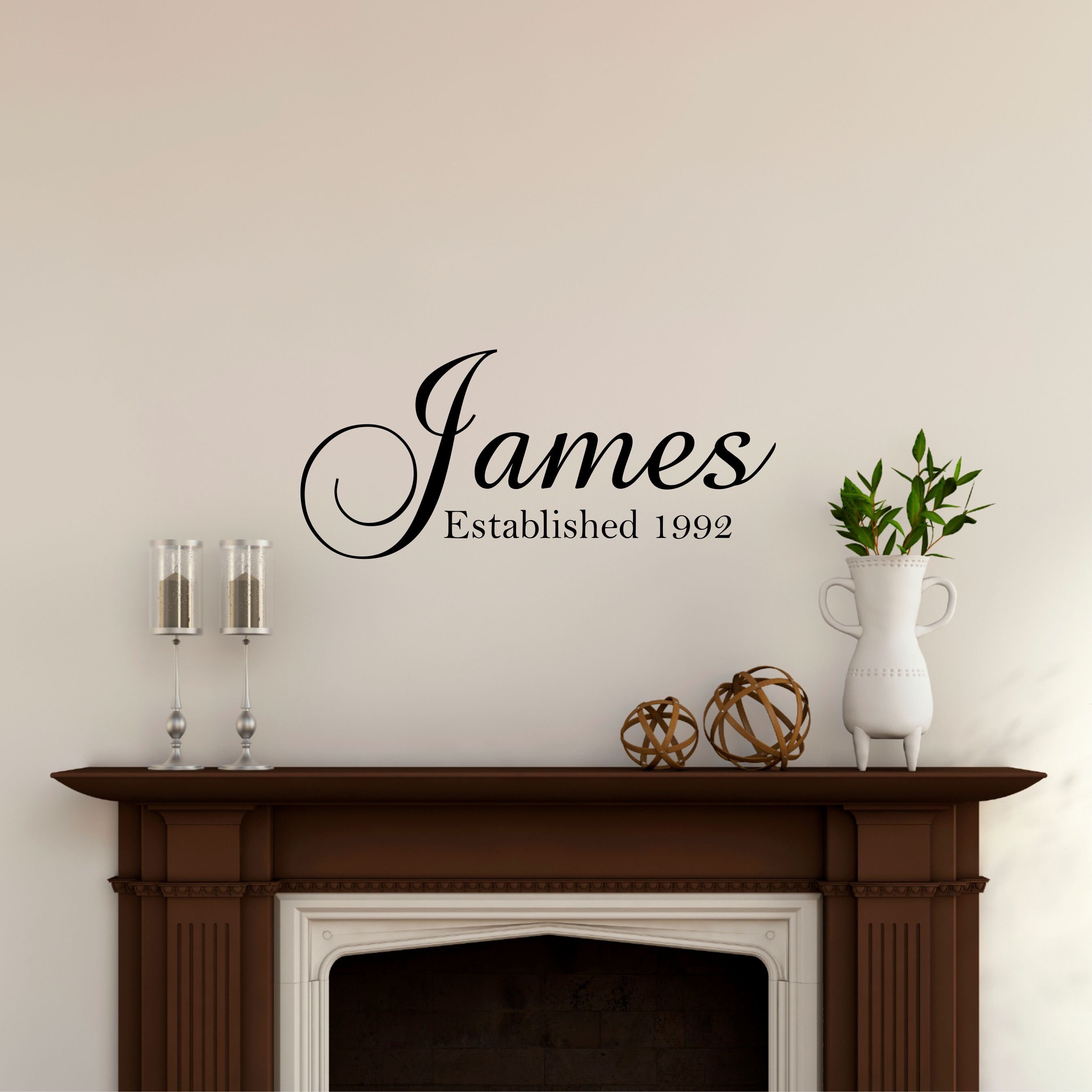 Personalized Family Name Wall Decal Custom Family Name Vinyl Etsy
