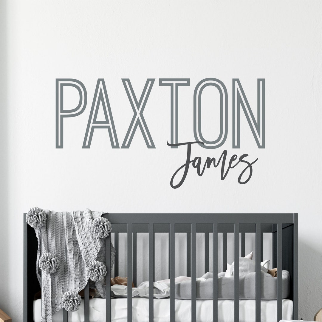 Personalized Wall Decal Boy Name Wall Decal Nursery Wall Decal ...