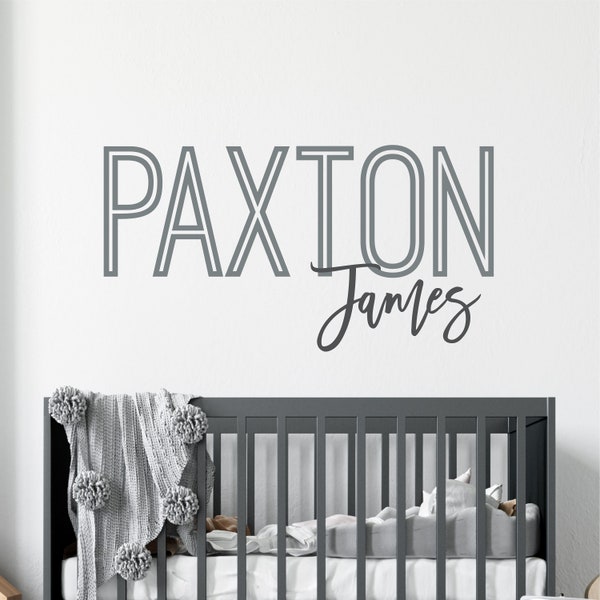 Personalized Wall Decal Boy Name Wall Decal Nursery Wall Decal Personalized Name Decal Vinyl Wall Decal Boys Name Decal Name Modern Nursery