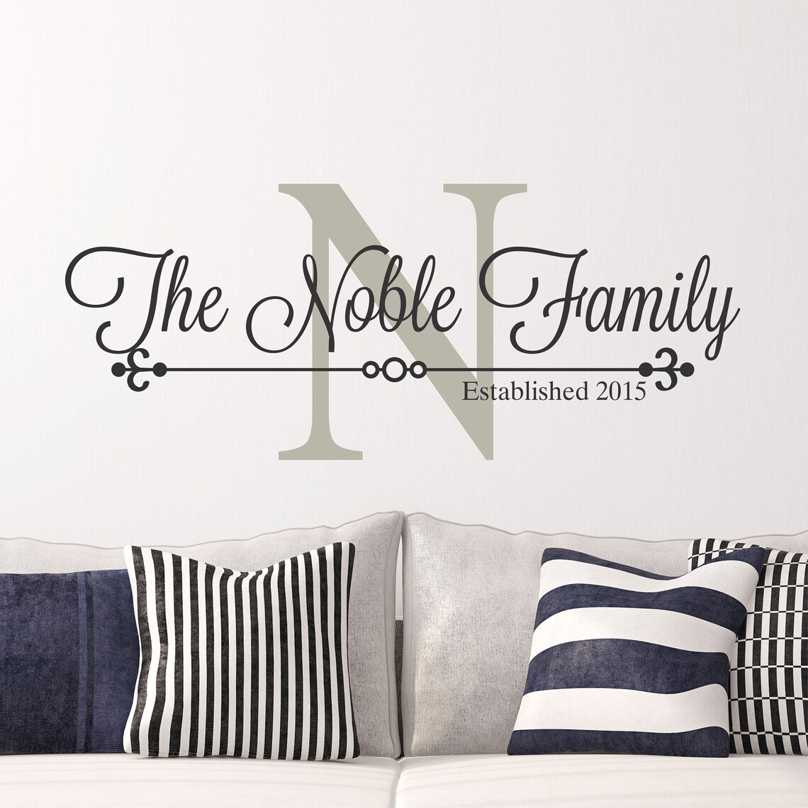 Personalized Family Name Wall Decal Custom Family Name Vinyl Etsy