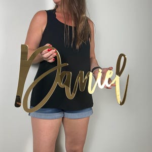 Custom Acrylic Mirror Name Sign | Nursery Name Sign | Personalized Name Sign | Mirror Acrylic Name | Multipe Fonts | Instant Preview image 6