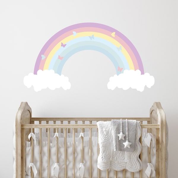 Pastel Rainbow Wall Decal Etsy