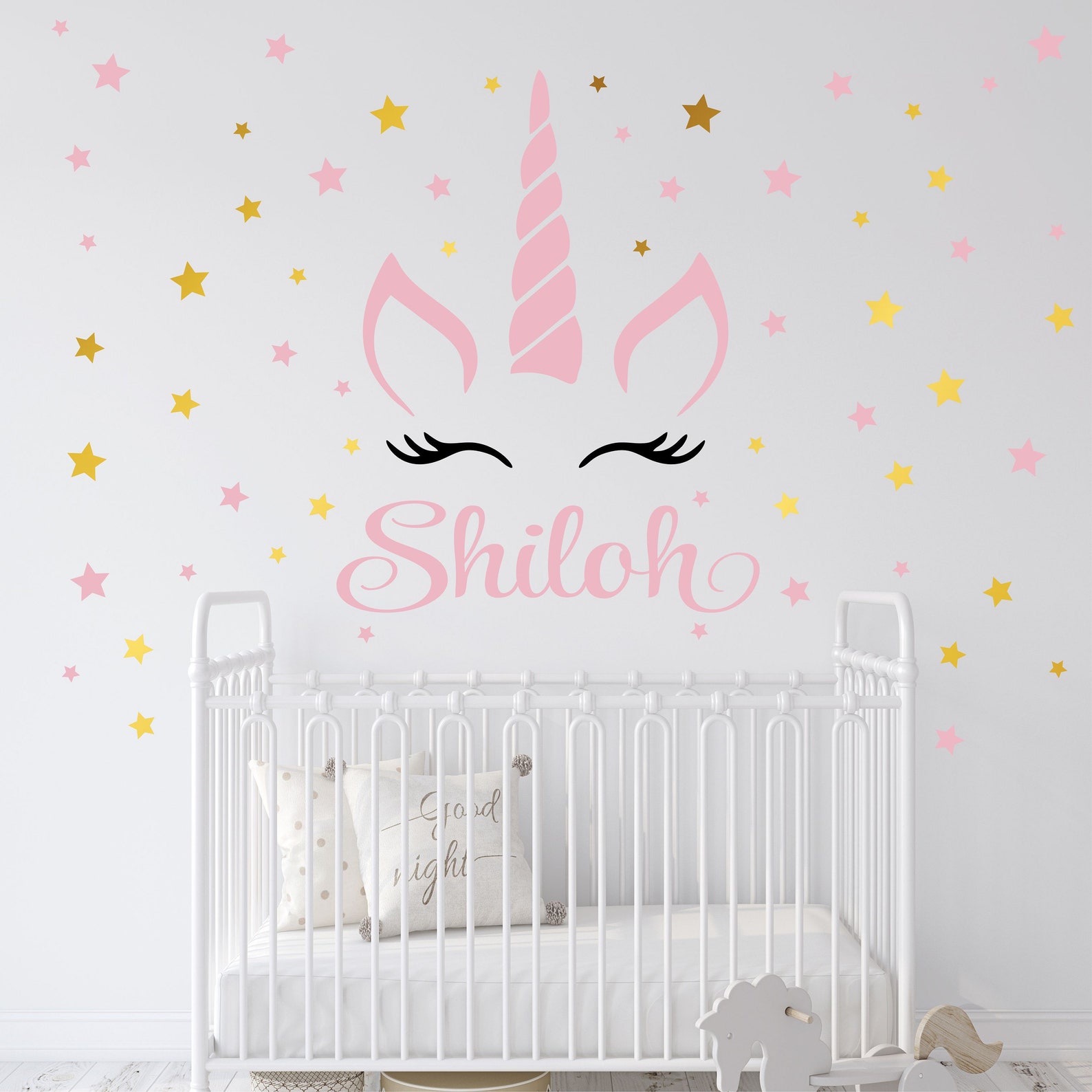 Personalized Name Unicorn Wall Decal Custom Name Unicorn Etsy