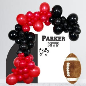 MVP Birthday Party Backdrop - Football Theme Birthday Backdrop - First Birthday Balloon Arch - Happy Birthday Decal - Chiara Wall Decal