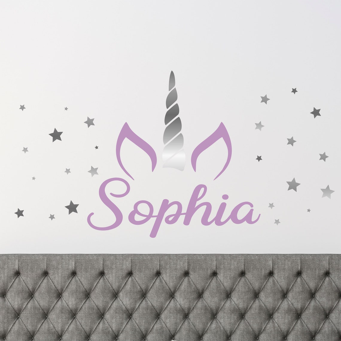 Personalized Name Unicorn Wall Decal Custom Name Unicorn Etsy