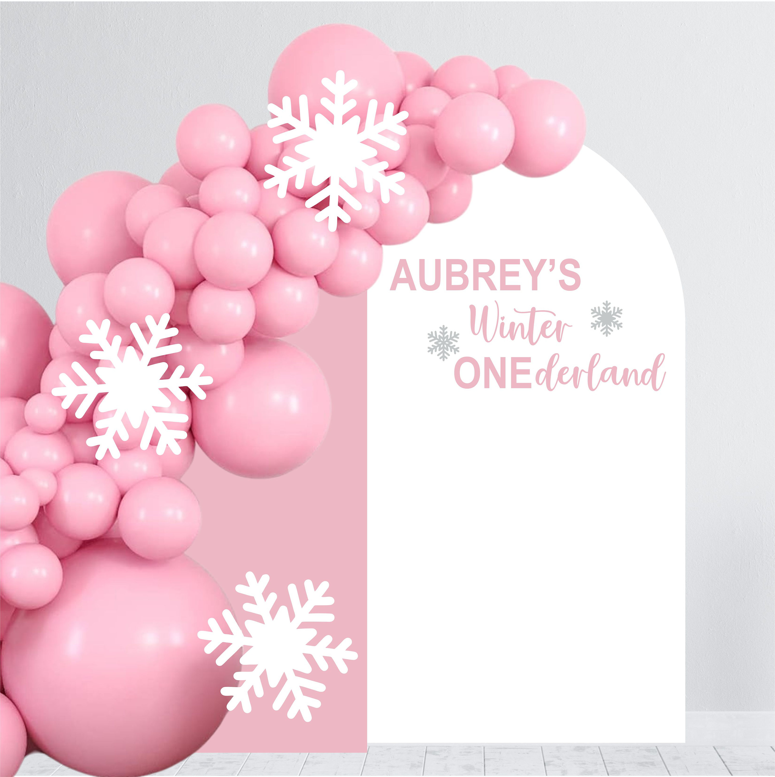Winter ONEderland Birthday Decal - Birthday Party Backdrop - Winter ONEderland Balloon Arch Decal -  Onederland Sticker for Chiara Wall