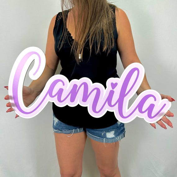 Foamboard Name Sign - 3D Name Sign for Party Backdrop - Name for Shimmer Wall - Coroplast Name for Grass Wall - 3D Name for Fabric Backdrop