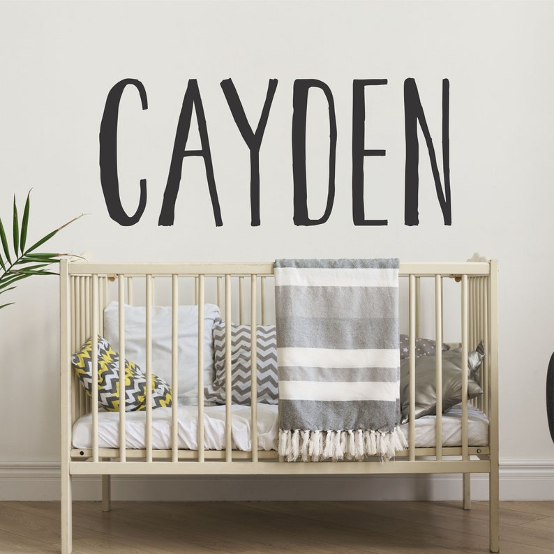 Personalized Wall Decal Boy Name Wall Decal Nursery Wall Decal ...