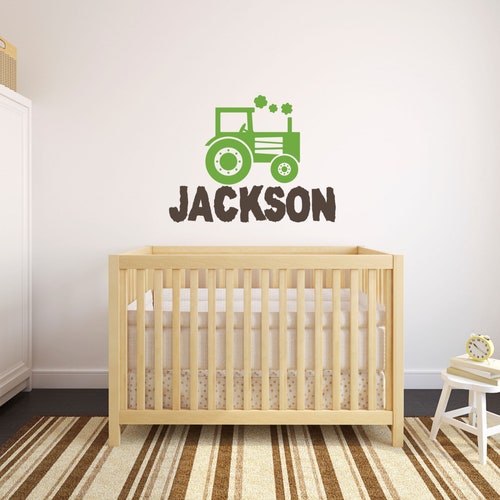 Personalized Name Construction Wall Decal Custom Name Etsy