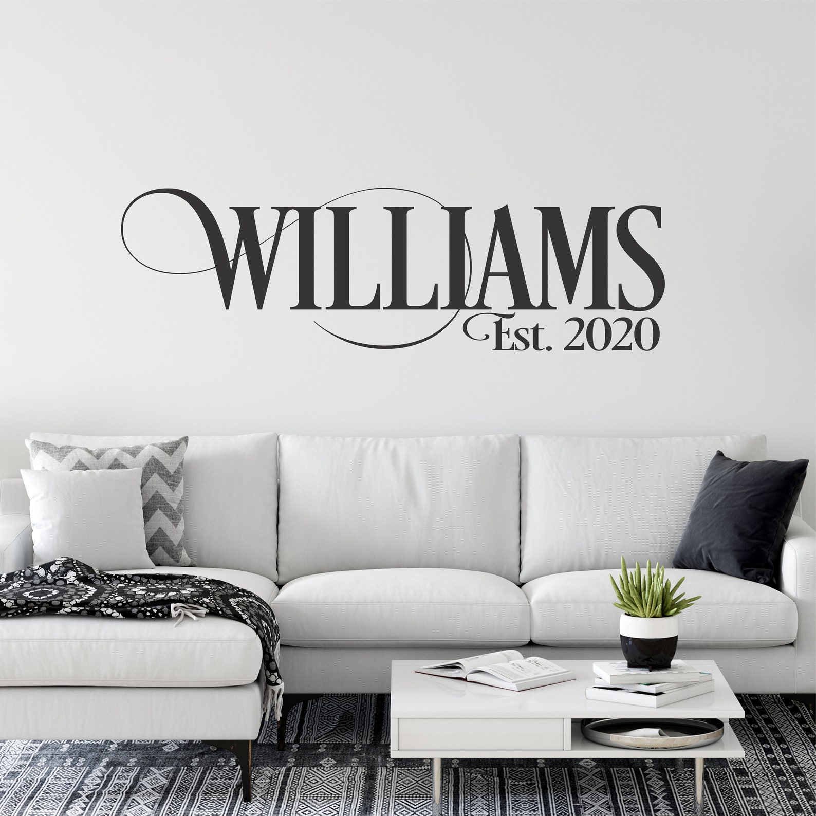 Personalized Family Name Wall Decal Custom Family Name Vinyl Etsy