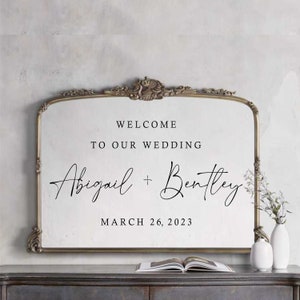 Welcome to Our Wedding Wall Decal - Soon to Be Mr & Mrs Personalized Wall Decal Sticker - Just Married - Wedding - Mr and Mr - Mrs and Mrs