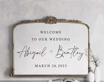 Welcome to Our Wedding Wall Decal - Soon to Be Mr & Mrs Personalized Wall Decal Sticker - Just Married - Wedding - Mr and Mr - Mrs and Mrs