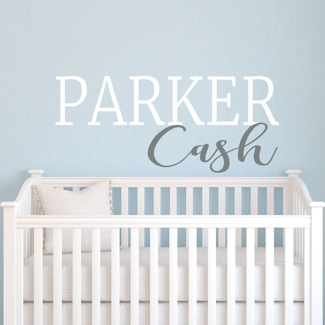 Name Wall Decal Boy Personalized Name Wall Decal Nursery Wall Decal ...