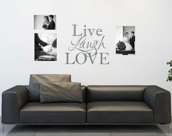 Live Laugh Love Wall Decal - Live Laugh Love Sticker - Live Laugh Love Sign - Home Decor - Wedding Signs - Personalized Wall Decal - Sticker