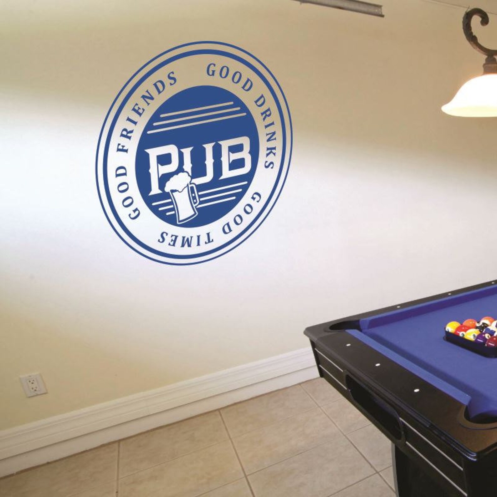 Pub Wall Decal Bar Decal Good Friends Wall Decal Wall Etsy