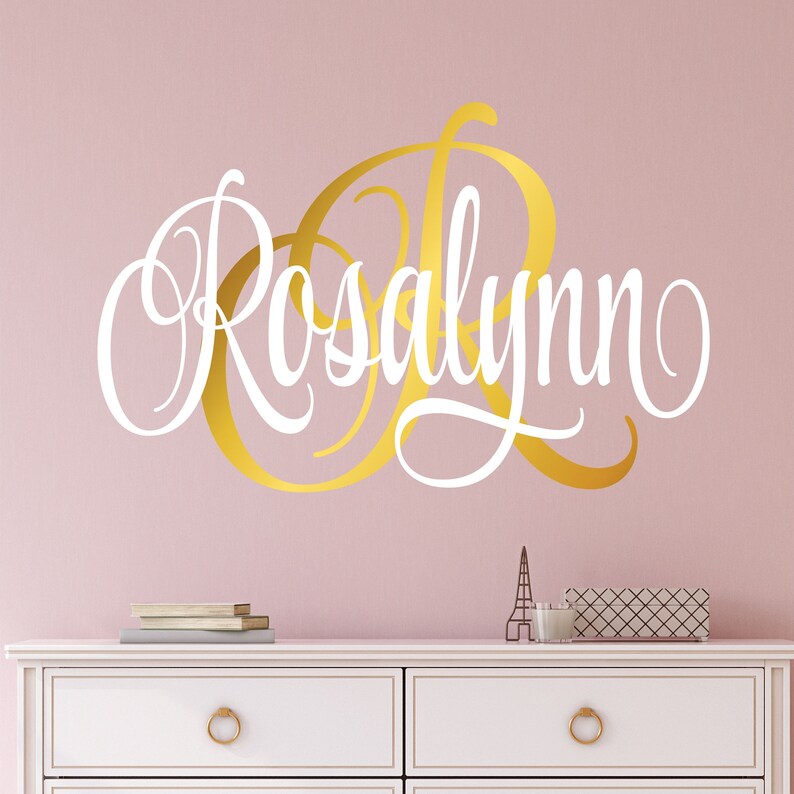 Girl Name Wall Decal Girls Name Wall Decal Wall Decor Girls Etsy