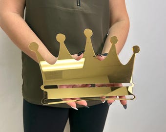 Mirror Acrylic Crown | Acrylic Crown for Sweet 16 Party | Acrylic Crown for  Quinceañera | Princess Crown