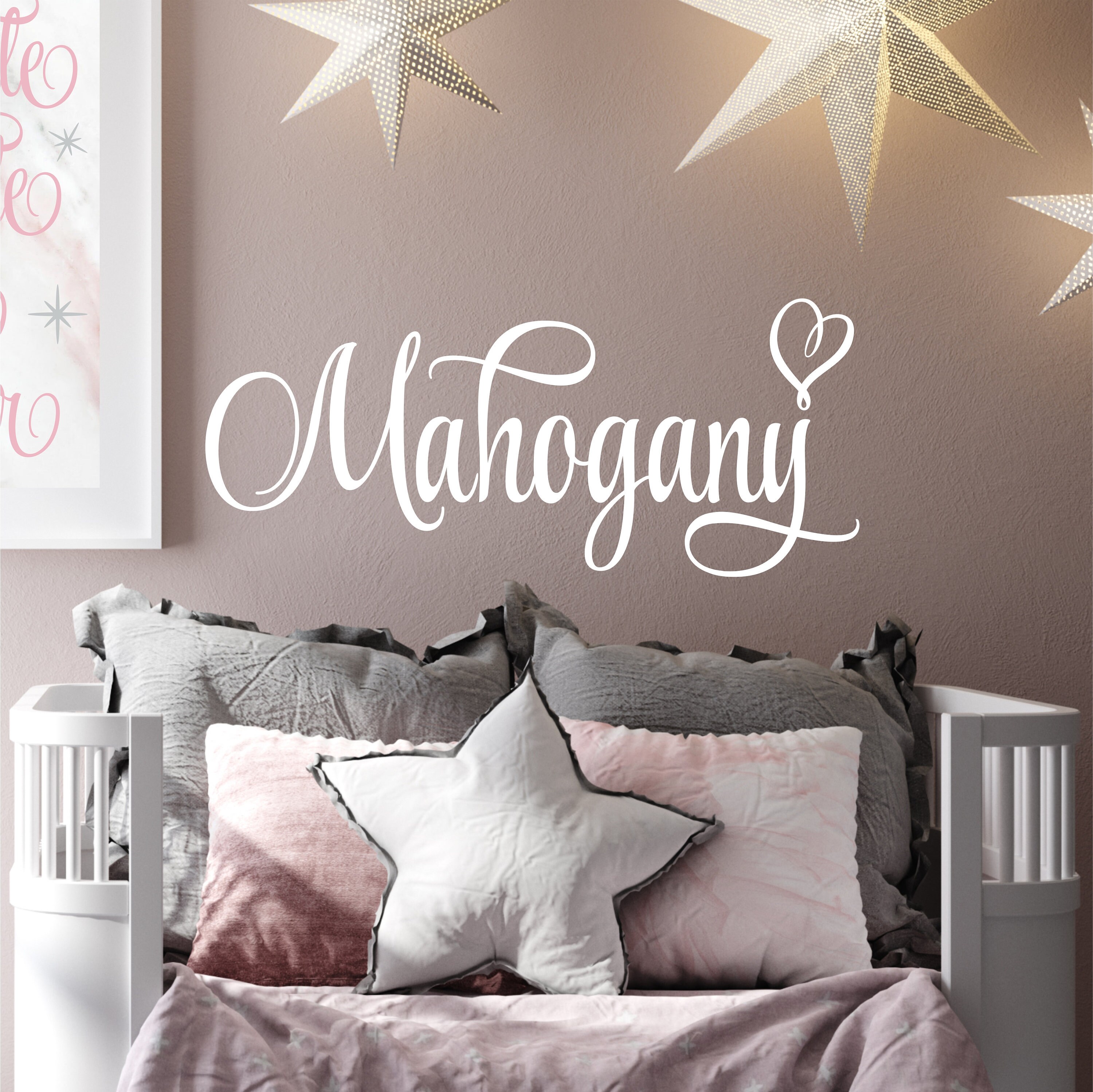 Personalized Wall Decal Girl Name Wall Decal Nursery Wall Decal ...