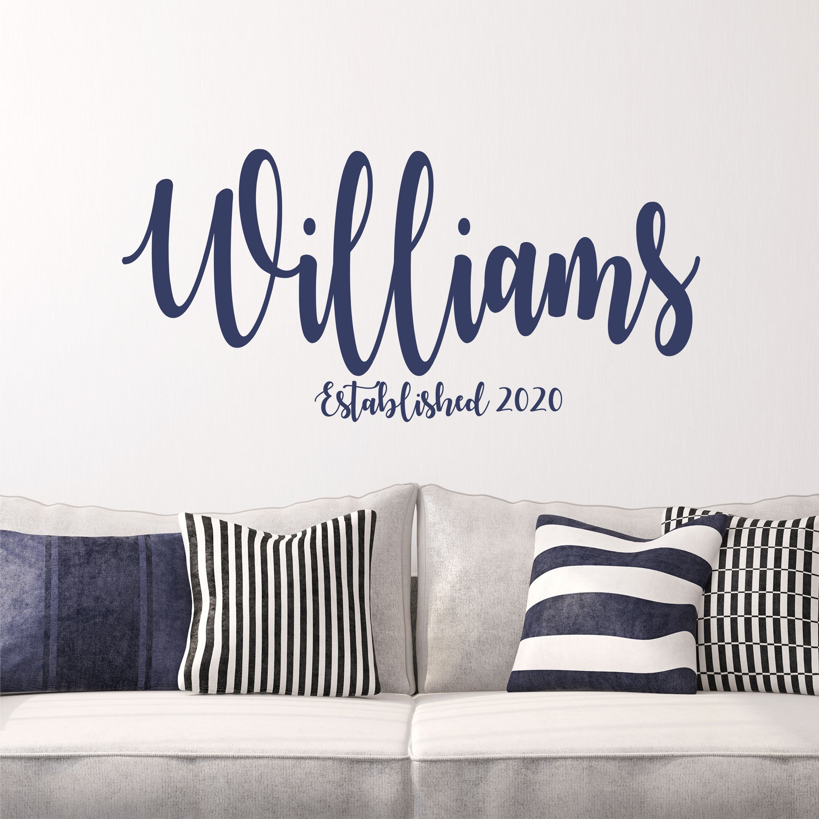 Personalized Family Name Wall Decal Custom Family Name Vinyl Etsy