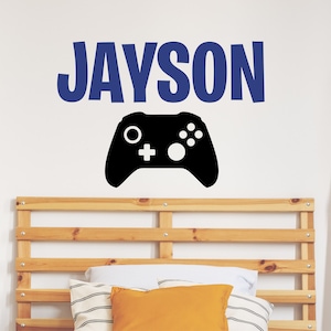 Gamer Tag Wall Decal - Personalized Name Custom Name Wall Sticker - Vinyl Decal Monogram Girls Boys Room - Gaming Wall Decor Lil Man Cave