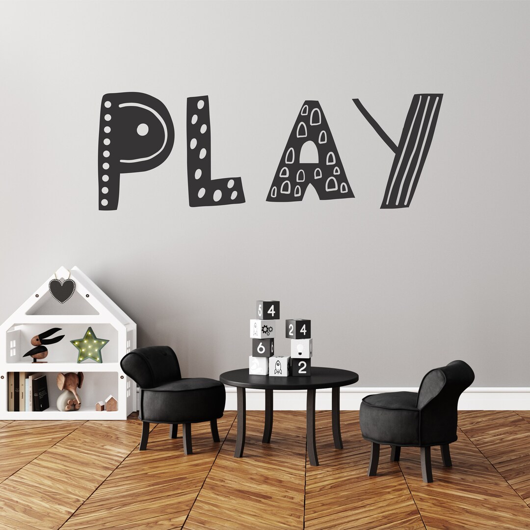Playroom Wall Decals Kids Playroom Decor Nursery Decals Geometric Decals Modern Nursery Modern