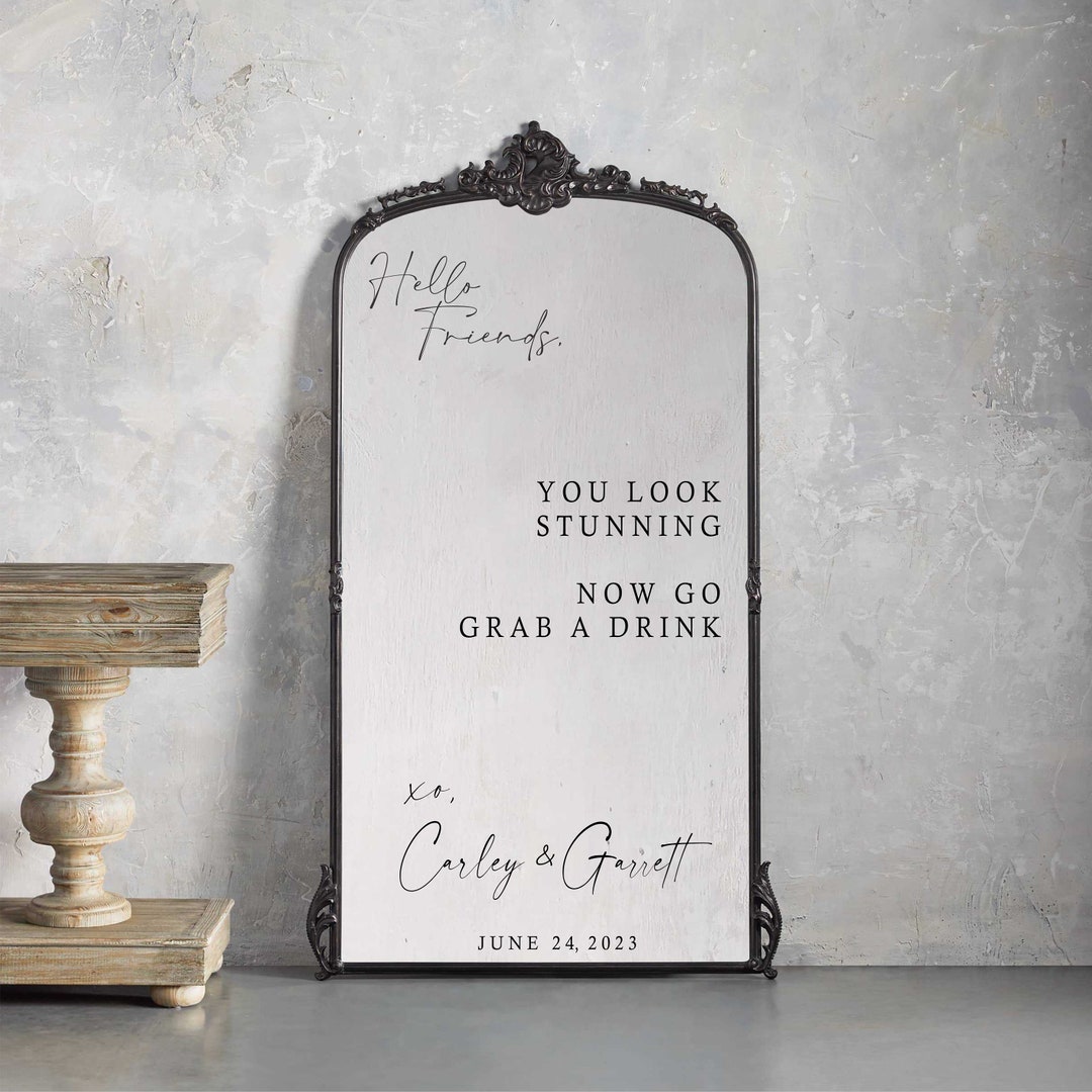 Personalized Selfie Mirror for Wedding - You Look Stunning Wedding