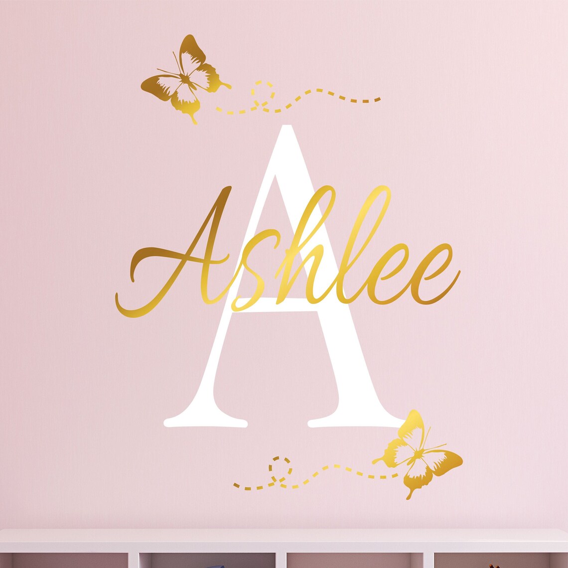 Personalized Name Butterfly Wall Decal - Custom Name Butterfly Wall ...
