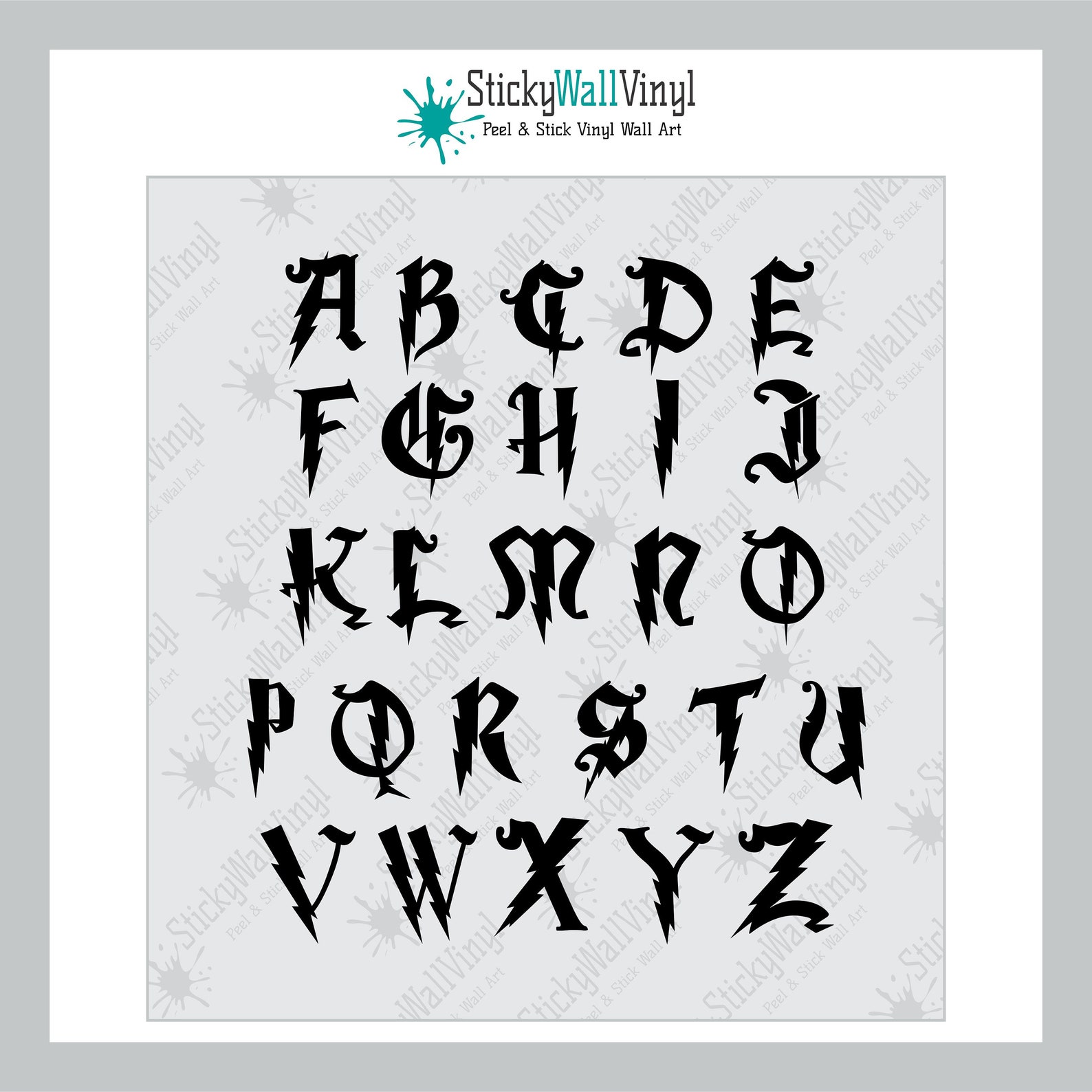 Inspired Harry Potter Wall Decal Sticker Monogram Wall Etsy