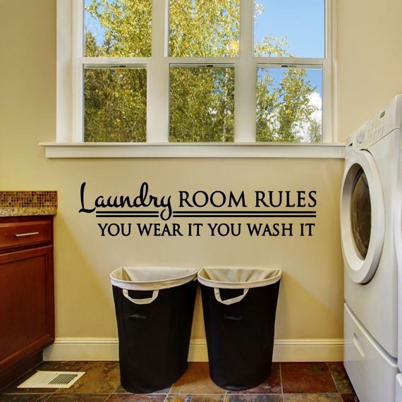 Laundry Room Wall Decal Rules Bedroom