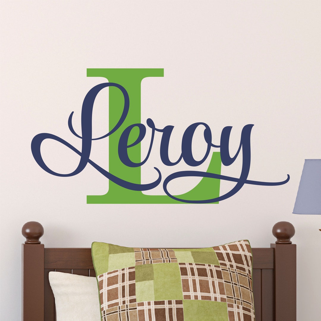 Boy Name Wall Decal Boys Name Wall Decal Wall Decor Boys Name Decal ...