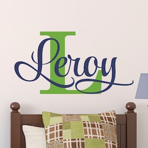 Boy Name Wall Decal Boys Name Wall Decal Wall Decor Boys Name Decal Name Wall Decal Name Decal Nursery Name Decal Personalized Monogram