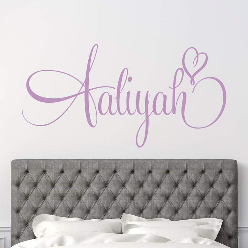 Personalized Wall Decal Girl Name Wall Decal Nursery Wall Etsy