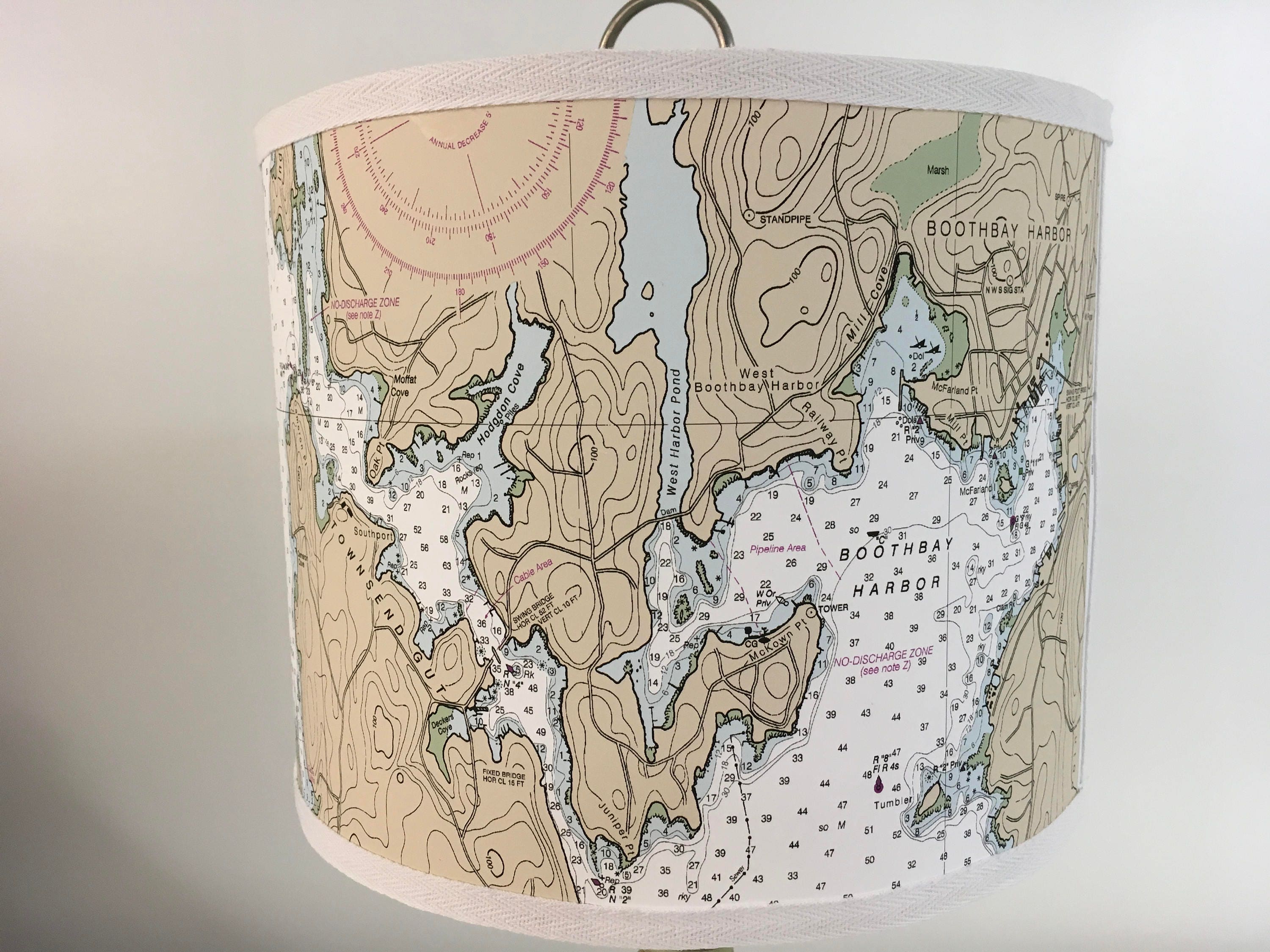 Nautical Chart Lamp Shades