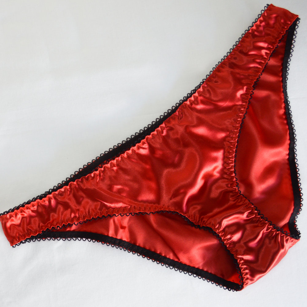 Silky Red Satin Panties Handmade By Biscuit Couture Panties Etsy