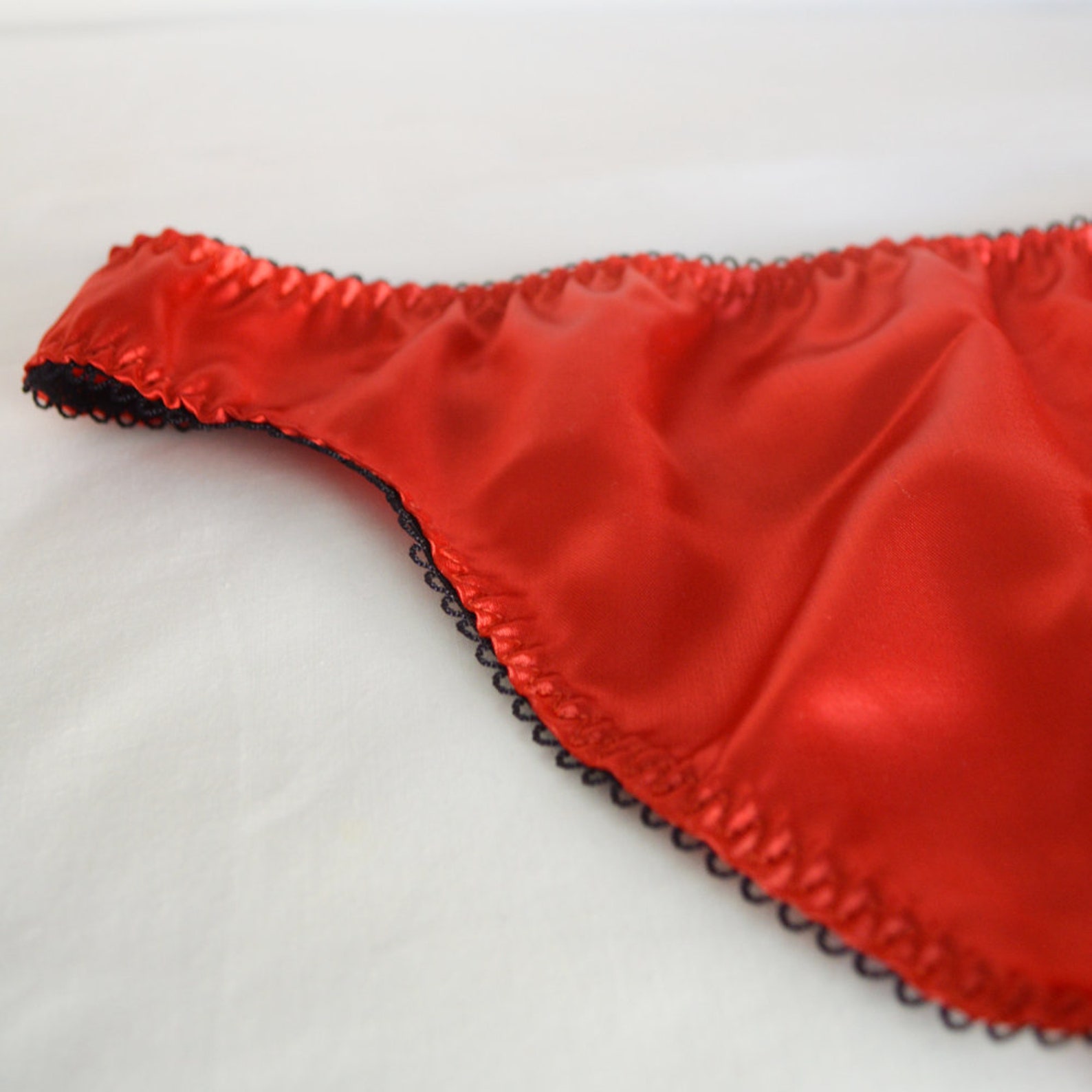 Silky Red Satin Panties For Men By Biscuit Couture Etsy