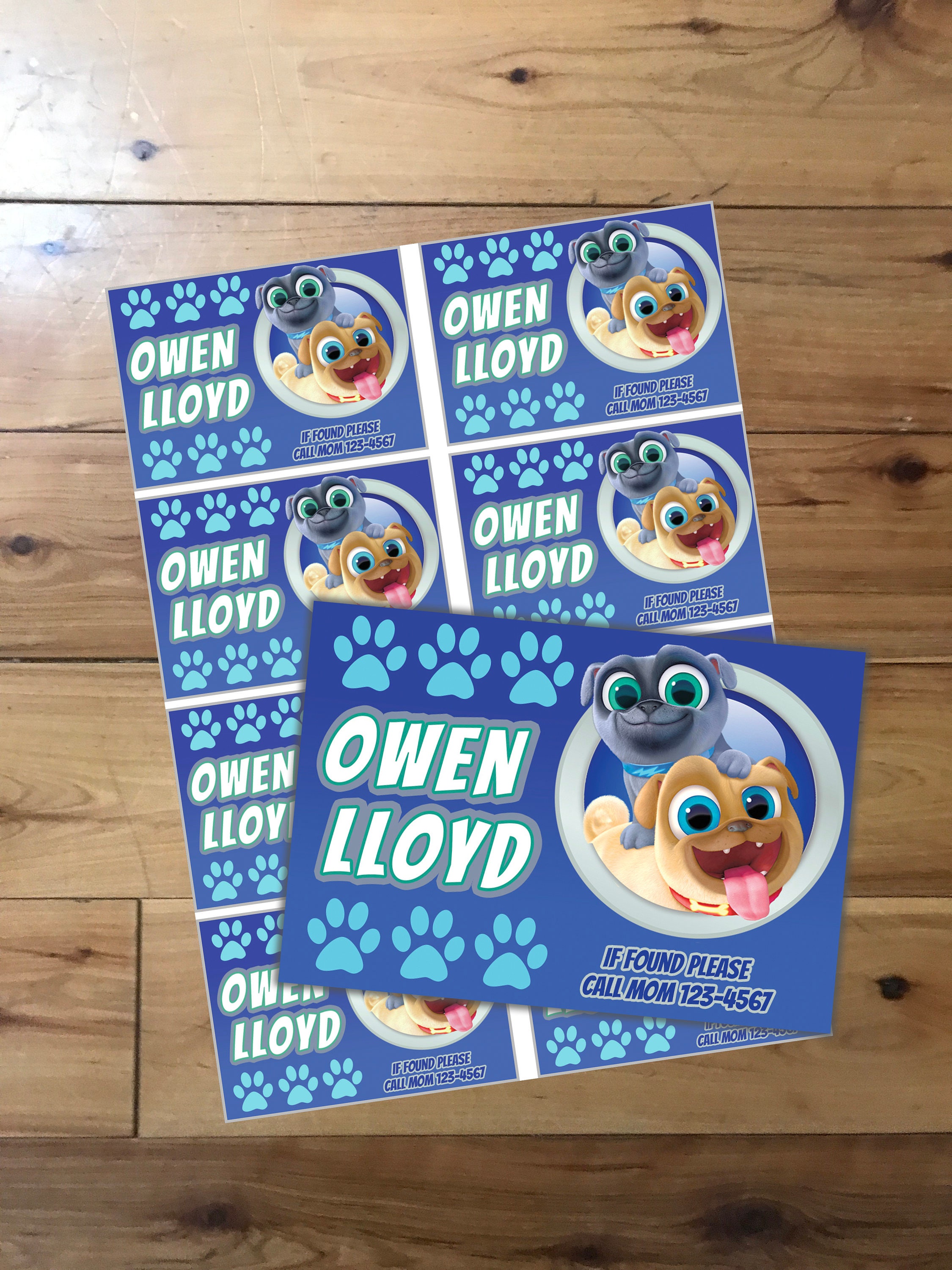 Personalized Puppy Dog Pals Name Tags/Party Favors/This item Etsy