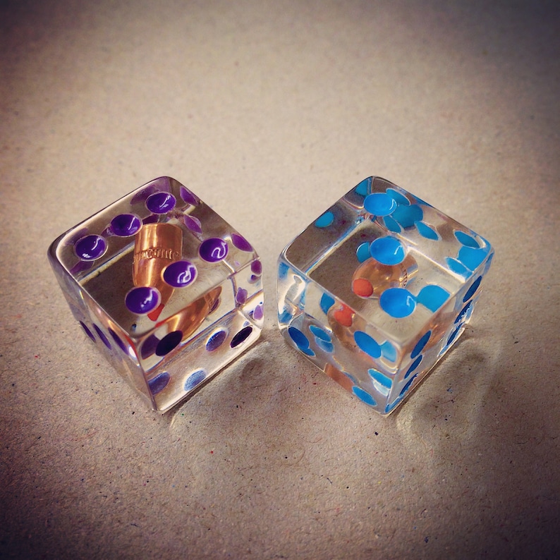 9mm Pair of Loaded Dice Taking the Phrase to A Literal Etsy
