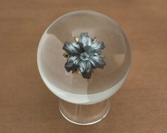 Federal 9mm HST 147gr Bullet - Encased In Resin Sphere - Clear Acrylic Ring Stand Included - Great Conversation Piece