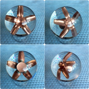 Incredible .45ACP Gorilla Ammo 230 Grain, Self Defense, Solid Copper Bullet - Encased In Resin Sphere - Clear Acrylic Ring Stand Included -