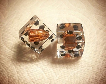 9mm Pair Of Loaded Dice - Taking The Phrase To A Literal Sense! - One Of A Kind! - Display Dice