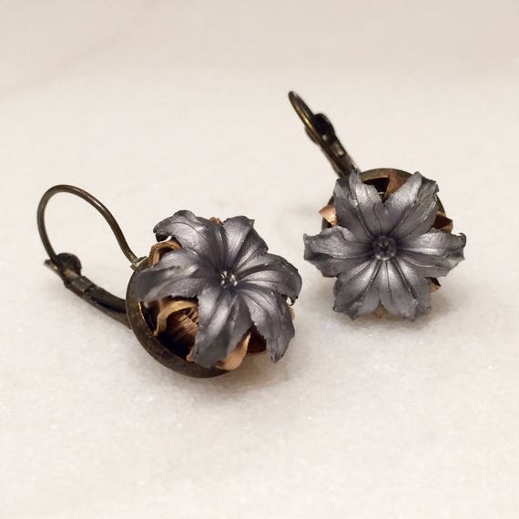 Bullet Earrings - 9mm 124gr Federal HST - Silver, Gold, Rose Gold, Flat Black, Glossy Gunmetal, Ant. Bronze or Ant. Copper Backing