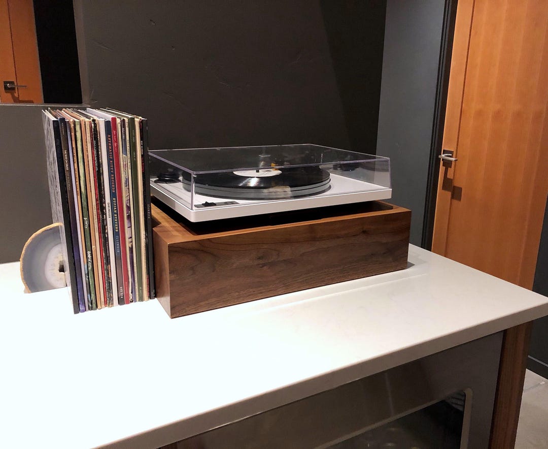 Hi Fi Riser Walnut Turntable Riser, Audio Isolation Platform, Hifi Speaker Stand ...
